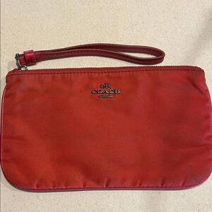 Coach Vibrant Red Wristlet